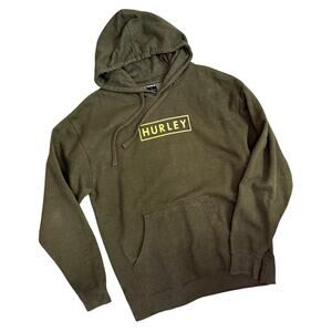 Hurley Mens Size L Green Pullover Hoodie Surfer Casual Cozy Beach Everyday Wear